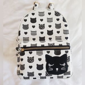 Under One Sky Kitty Cat black white mini Backpack 